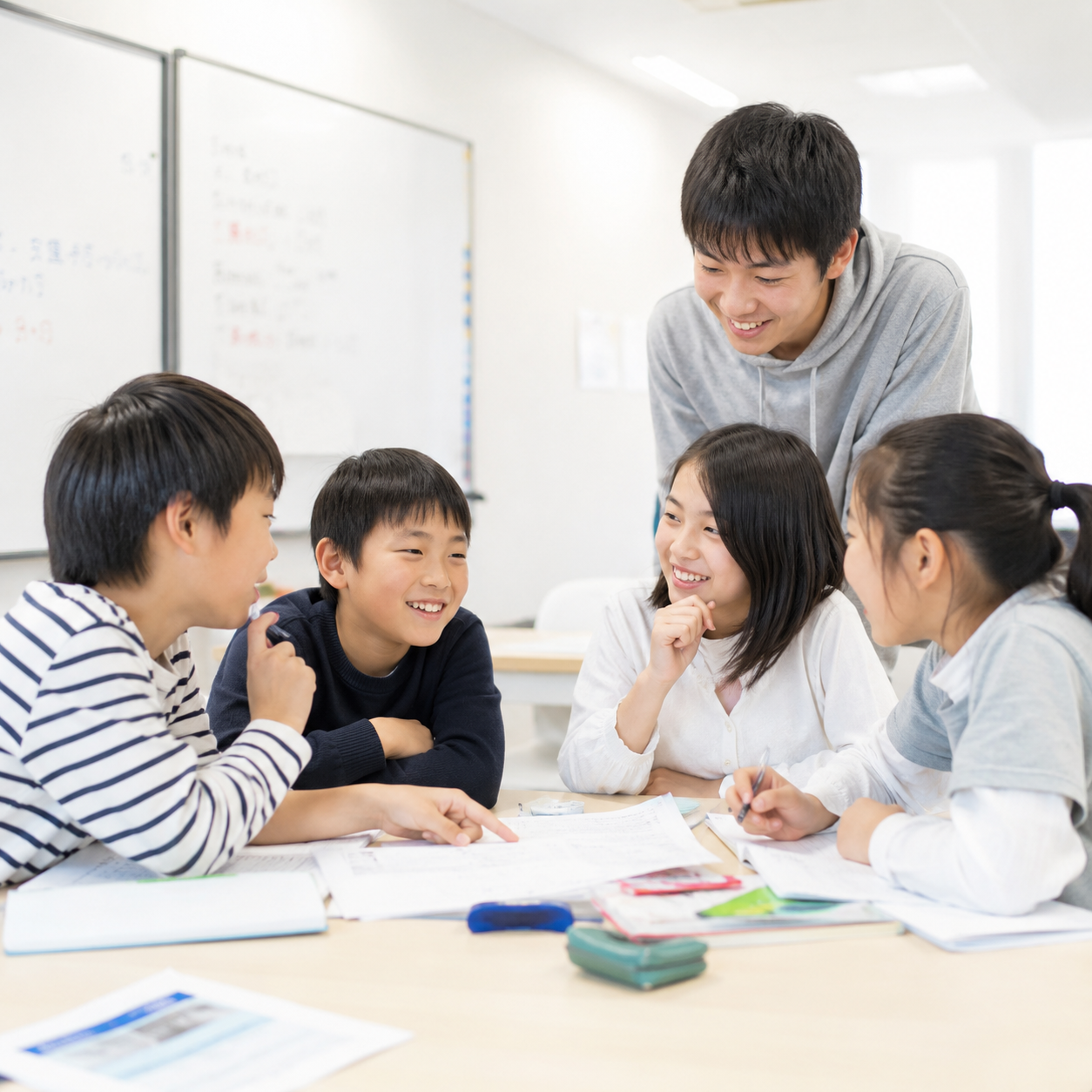 グループで対話する小学生